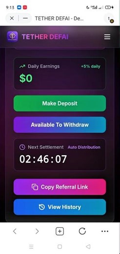 TETHER Defai Deposit | Join TETHER Defai | how to deposit Thether Defai