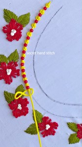 খুব সুন্দর হাতের কাজের ডিজাইন 🌺🪡#reelsvideo #fbreelsvideo #stitch | Secret Hand Stitch