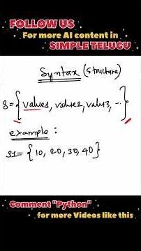 🔥Python concepts explained in Simple Telugu🔥