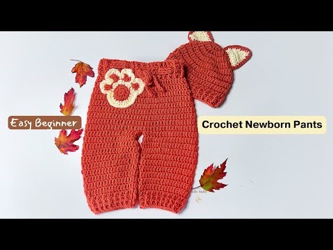 How to Crochet Newborn Baby Pants/Trousers for Beginners| Easy Fall Baby Outfit