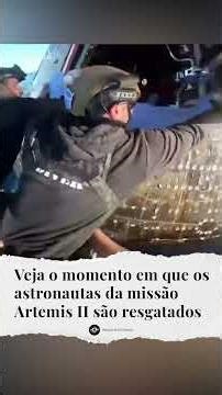 Watch the moment the astronauts from the Artemis II mission are rescued.