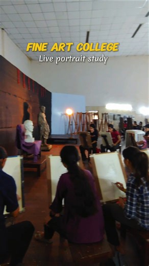 Live portrait study || Fine Art college jabalpur -(Part-1)