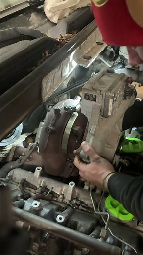 Chevy L5P Turbo Installation. 62mm Stock GM Turbo Install. #mechanic #chevy #diy #fyp #shorts