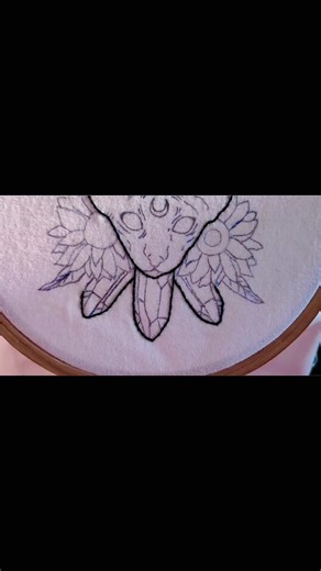 I compare different threads before starting#embroidery #handmade #needlework