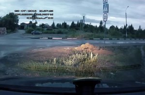 Russian drivers vs. Speed bump.