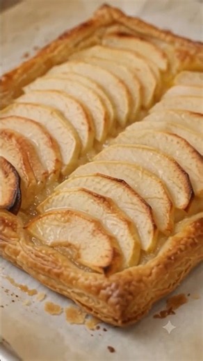 The Easiest Puff Pastry Apple Tart You'll Ever Make 🍎✨ #easyrecipe #dessert