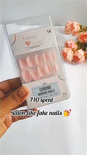 How to apply Fake nails instantly #fakenail #gelnails #acrylicnails #nailart #nailhacks #fyp #reel