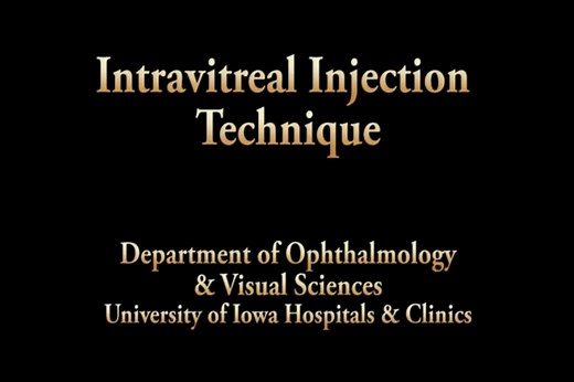 Intravitreal Injection Technique: A Primer for Ophthalmology Resident and Fellows