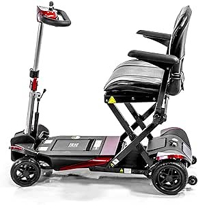 Amazon.com: Transformer Automatic Folding Scooter for Adults and Seniors, RED, Lightweight Lithium Battery, Airline Approved : Health & Household