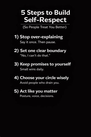 5 Steps to Build Self-Respect (People Treat You Differently)