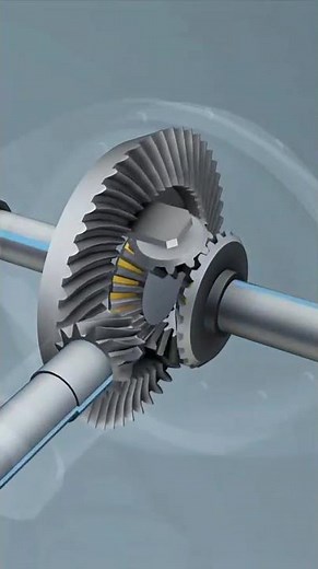 How Car Differential Gears Work at Different Speeds ⚙️ | Mechanical Engineering Explained #Shorts