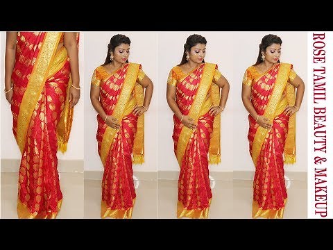 பட்டு புடவைய இப்படி கட்டினால் ஒல்லியாக தெரிவீர்கள்|how to wear pattu(Silk) saree perfectly in tamil