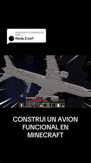 Construcción de un avión funcional en Minecraft