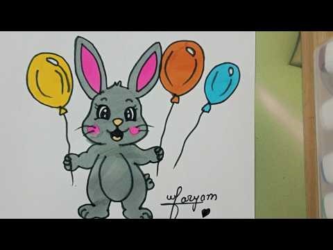 Cute rabbit drawing