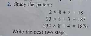 2. Study the pattern:2×8 223×8 3234×8 4​=18=187=1876​Write t... | Filo