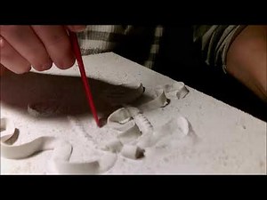 Modelliermasse auf Leinwand