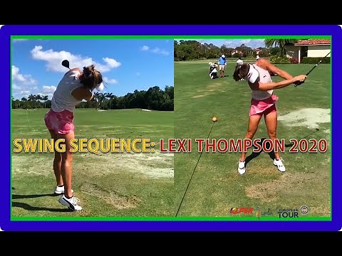 2020 LPGA NO9 Lexi Thompson Powerful Golf Swing Sequence, Slow-motion