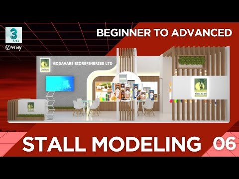 Stall Design Tutorial for Beginners to Pro | 3ds Max Full Guide Part 6 #3dsmax #3d #shorts #trending