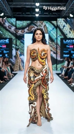 Fashion Show Stuns the World — A Model Walks the Runway Wearing Live Snakes Instead of a Dress 😱🐍🔥
