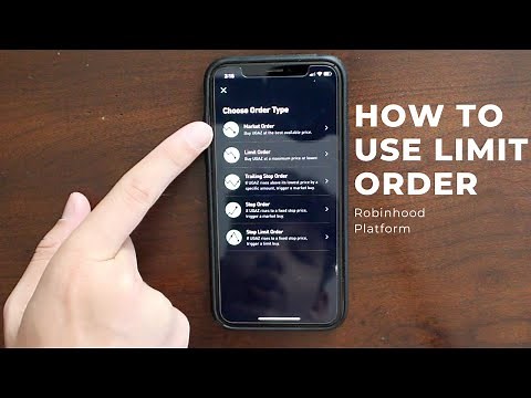 How To Use Limit Order (Robinhood Platform)