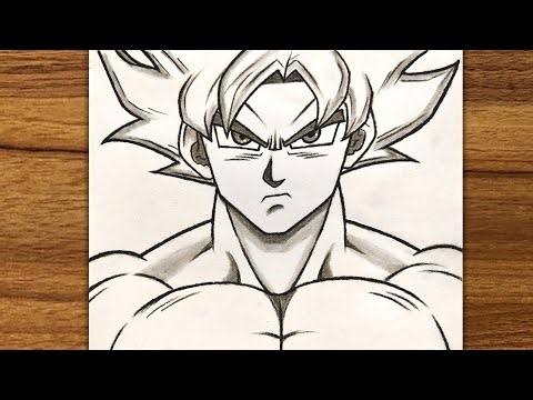How to Draw Goku Ultra Instinct Step by Step 🔴 Easy Anime Drawing Tutorial