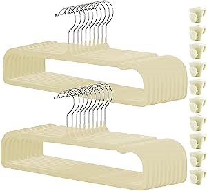 Velvet Pants Hangers 20 Pack,Premium Non Slip Velvet Hangers,Thin Space Saving Slim Clothes Hangers with 360° Swivel Hook,13.77inch