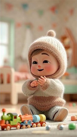 Baby with Train 🚂 🚂 #preschoolsong #kidsong #kidsentertainment #toddlersong #childrensong #singalong