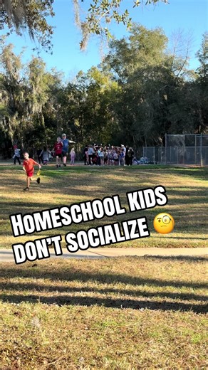 Homeschool kids don’t socialize 🧐 I have never been so social before 😭😭😭 This is PE with our co-op, we meet once a week and the high school kids teach the little ones a different sport each week. ⚽️🏀🏈⚾️ ☀️The moms sit under the tree and have mommy circle time and it’s truly my favorite hour of the week 😍 #homeschool #homeschooling #homeschoolmom #floridaliving #kidsbelike