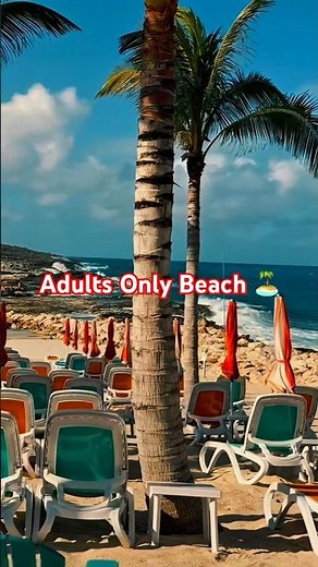Royal Caribbean’s adults-only beach at CocoCay 🌴 #HideawayBeach #CocoCay #royalcaribbean