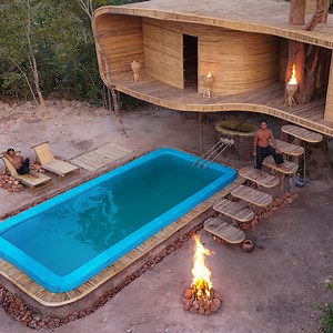 7.5M views · 160K reactions | Bamboo Craft Swimming Pools 2025 | Survival Builder Viral | Facebook