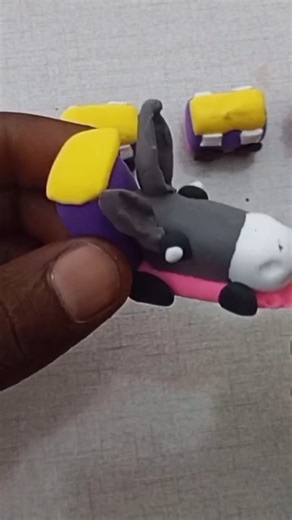 how to make clay train #art #shorts #clayart