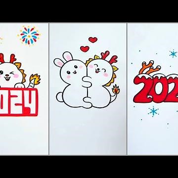 Vẽ hình con rồng dễ thương, Vẽ tranh 2024 | Draw so cute #179