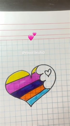 How to color a cute heart