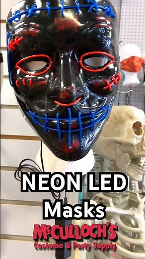 Neon Led Masks are back for a spooky season purge this Halloween. #costume #shortsvideo #halloween