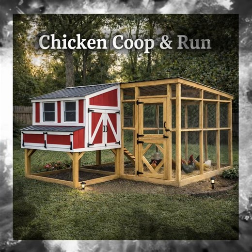 Chicken Coop & Run Plans 🐔 DIY Walk-In Coop for 4–10 Chickens Build this modern Chicken Coop & Run yourself with step-by-step DIY plans. ✔ Elevated coop design ✔ Walk-in predator-proof run ✔ Easy egg access nesting box ✔ Designed for 4–10 chickens ✔ Instant PDF download Perfect for backyard chicken keepers, homesteaders, and beginner woodworkers. Start building today. 🔗 Link in bio: PlansCAD.Etsy.com #chickencoop #chickencoopplans #diychickencoop #backyardchickens #homesteadlife @🐓🌿🌸 Claire