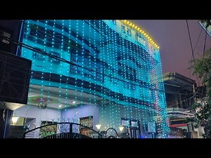 Pixel led new building diwali decoration.