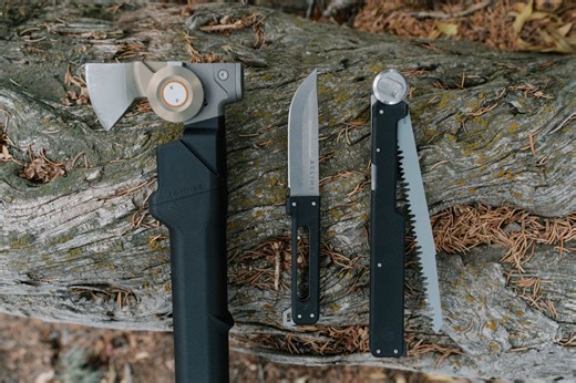The Combar FoldAxe Is a Camping Axe with a Folding Head and Tools in Its Handle
