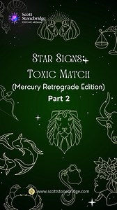 Part 2: The Toxic Matches Star-crossed or just plain crossed? 🌌 Some connections feel fated… others are just lessons in disguise. 💔🚩 Mercury Retrograde has entered the chat and it’s spilling the tea. Tag your “toxic match” (we all have one 👀) ❤️ ✨ Follow for more cosmic truths & spiritual insights 🔮 Curious if your connection is destiny or drama? Book your personal compatibility reading via phone, text, or email at scottstonebridge.com #MercuryRetrograde #AstrologyVibes #SpiritualGuidance #
