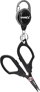 Booms Fishing Braided Line Cutter: 6.3in Multifunction Fishing Scissors - Fishing Shears with Serrated Blades and Side Wire Cutter, S04