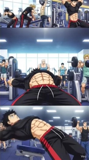 demon six pack abs workout in anime /( save this work out 💪 ) || #anime #workout 💪💪