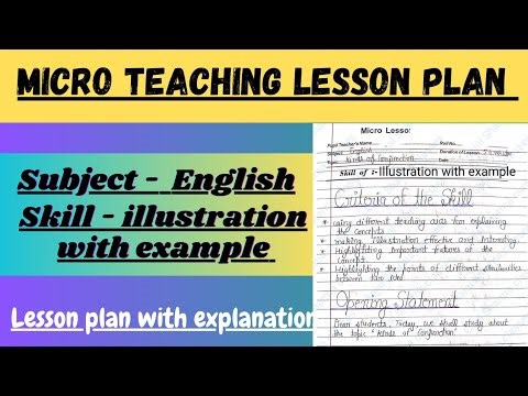 #Micro teaching lesson plan of English || Skill- Illustration with example Skill#B.Ed.#D.El.Ed.