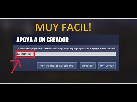 COMO ACTIVAR TU PROPIO CODIGO DE APOYA A UN CREADOR DE FORTNITE Y CUANTO SE GANA (LEER DESCRIPCIÓN)