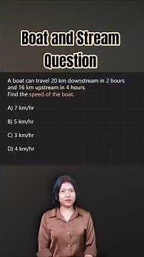 Boat and Stream Problem | Speed of Boat Trick | Class 10 Maths | SujataMaths #shorts