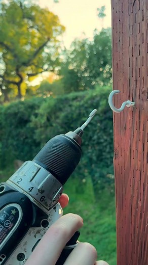 How to easily install screw hooks using a drill
