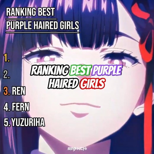 Ranking best purple haired girls #ranking #anime #animeedit #waifu