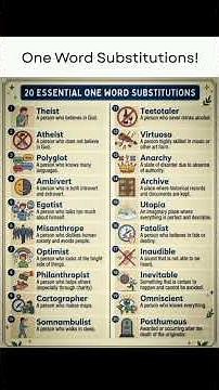 20 Powerful One Word Substitutions You Must Know