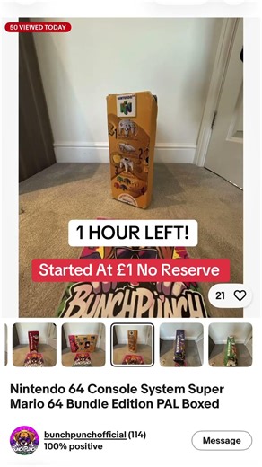 Rare SM64 N64 1 Hour Left No Reserve #retrogames#n64#reselling#resell#nintendo64#sm64#supermario64