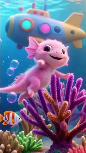 Axolotl Deep Sea Dance! 🫧 Learn Shapes & Colors Song for Kids
