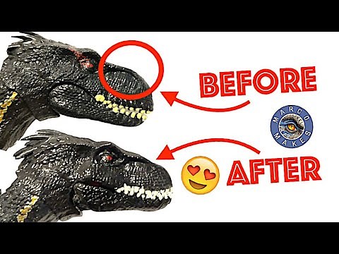 My INDORAPTOR gets a FACELIFT! 😍 Making a new film accurate head for MATTEL super posable Indoraptor