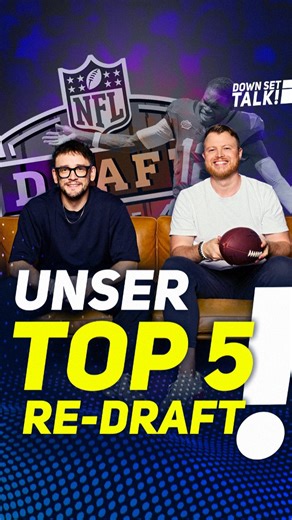 Down Set Talk! on Instagram: "Und eure Top 5? 🤔 Wenn wir den 2025er Draft heute mit all dem aktuellen Wissen nochmal durchführen würden – welche fünf Spieler gehen dann in Runde 1 ganz nach oben? Adrian und Christoph haben in der aktuellen Quick Question ausführlich darüber diskutiert, wer im Re-Draft zu den Elite-Talenten gehören würde… und warum. Wenn ihr tiefer einsteigen wollt: Hört unbedingt die neue Folge Down Set Talk! – bei RTL+ oder überall, wo’s Podcasts gibt!🎙️ 👇 Wen habt ihr in eu